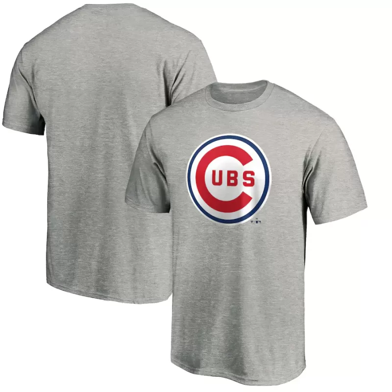 Men's Chicago Cubs Heather Gray Cooperstown Collection Forbes T-Shirt
