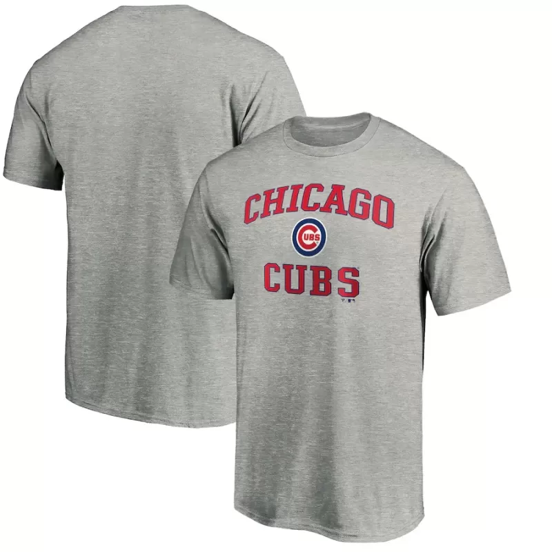 Men's Chicago Cubs Heather Gray Heart & Soul T-Shirt Men's Chicago Cubs Heather Gray Heart & Soul T-Shirt