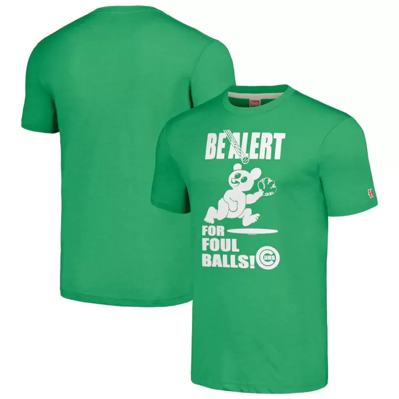 Men's Chicago Cubs Homage Green Hyper Local Tri-Blend T-Shirt Men's Chicago Cubs Homage Green Hyper Local Tri-Blend T-Shirt