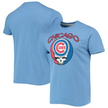 Men's Chicago Cubs Homage Royal Grateful Dead Tri-Blend T-Shirt Men's Chicago Cubs Homage Royal Grateful Dead Tri-Blend T-Shirt