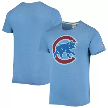 Men's Chicago Cubs Homage Royal Hand-Drawn Logo Tri-Blend T-Shirt Men's Chicago Cubs Homage Royal Hand-Drawn Logo Tri-Blend T-Shirt