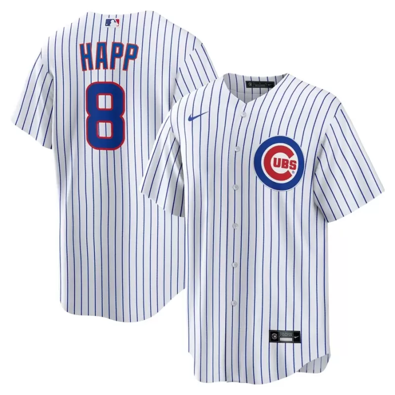 Men's Chicago Cubs Ian Happ Nike White Home Replica Jersey Men's Chicago Cubs Ian Happ Nike White Home Replica Jersey