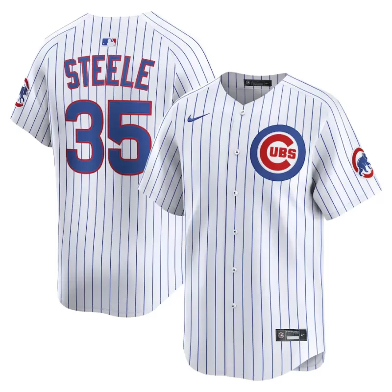 Men's Chicago Cubs Justin Steele Nike White Alternate Limited Player Jersey Men's Chicago Cubs Justin Steele Nike White Alternate Limited Player Jersey