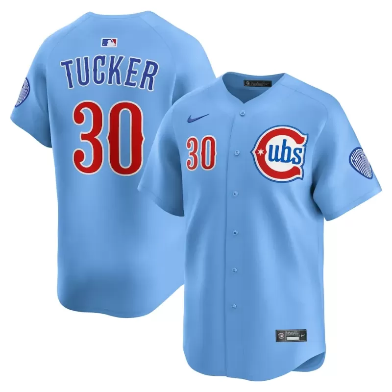 Men's Chicago Cubs Kyle Tucker Nike Light Blue Alternate Limited Player Jersey Men's Chicago Cubs Kyle Tucker Nike Light Blue Alternate Limited Player Jersey