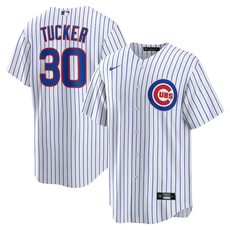 Men's Chicago Cubs Kyle Tucker Nike White Home Replica Player Jersey Men's Chicago Cubs Kyle Tucker Nike White Home Replica Player Jersey