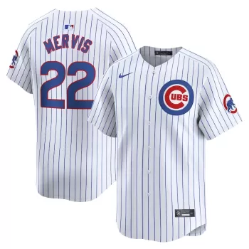 Men's Chicago Cubs Matt Mervis Nike White Home Limited Player Jersey Men's Chicago Cubs Matt Mervis Nike White Home Limited Player Jersey