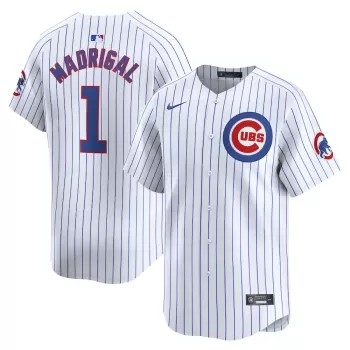 Men's Chicago Cubs Nick Madrigal Nike White Home Limited Player Jersey Men's Chicago Cubs Nick Madrigal Nike White Home Limited Player Jersey