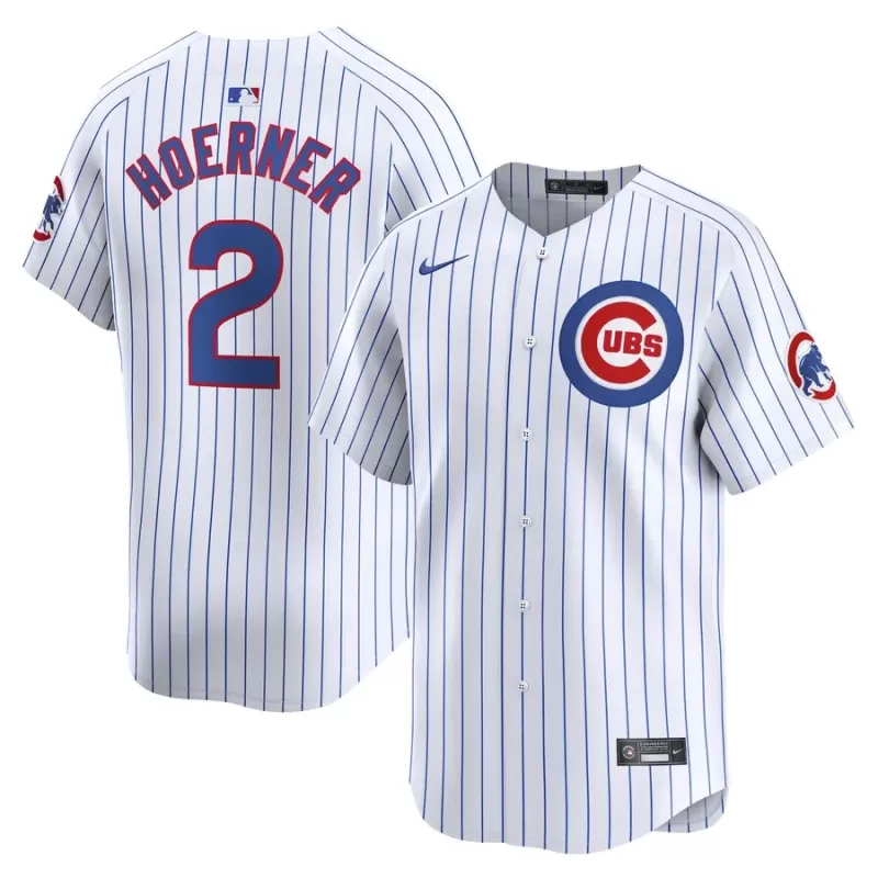 Men's Chicago Cubs Nico Hoerner Nike White Home Limited Player Jersey Men's Chicago Cubs Nico Hoerner Nike White Home Limited Player Jersey