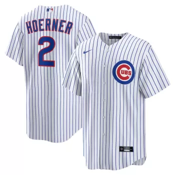 Men's Chicago Cubs Nico Hoerner Nike White Replica Player Jersey Men's Chicago Cubs Nico Hoerner Nike White Replica Player Jersey