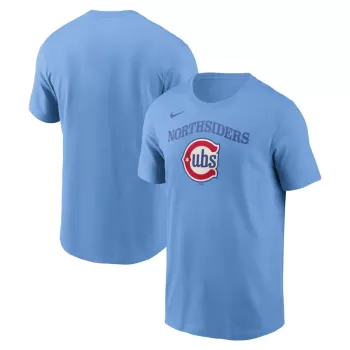 Men's Chicago Cubs Nike Baby Blue Alternate T-Shirt Men's Chicago Cubs Nike Baby Blue Alternate T-Shirt