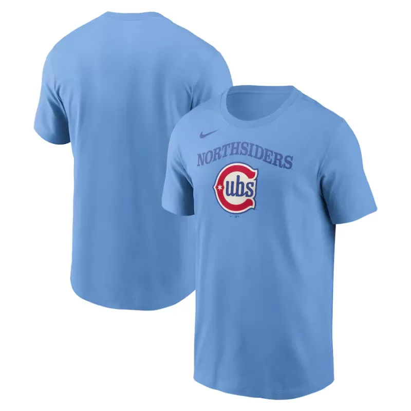Men's Chicago Cubs Nike Baby Blue Alternate T-Shirt Men's Chicago Cubs Nike Baby Blue Alternate T-Shirt