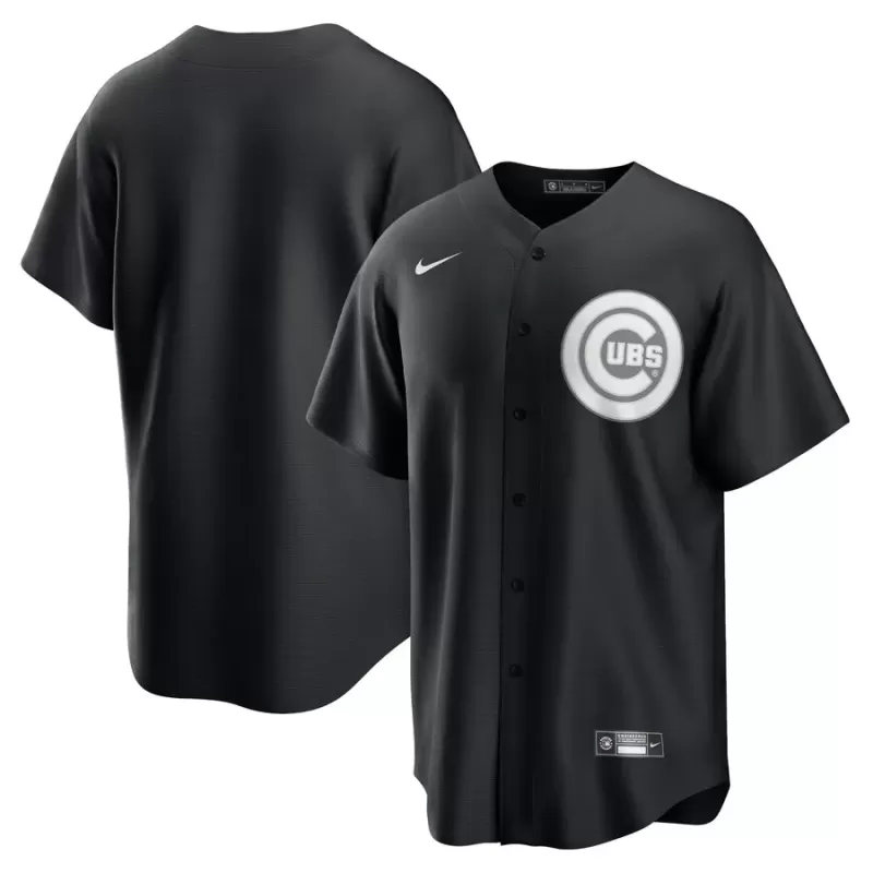 Men's Chicago Cubs Nike Black/White Official Replica Jersey Men's Chicago Cubs Nike Black/White Official Replica Jersey