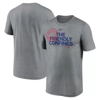 Men's Chicago Cubs Nike Heathered Charcoal Local Rep Legend Performance T-Shirt