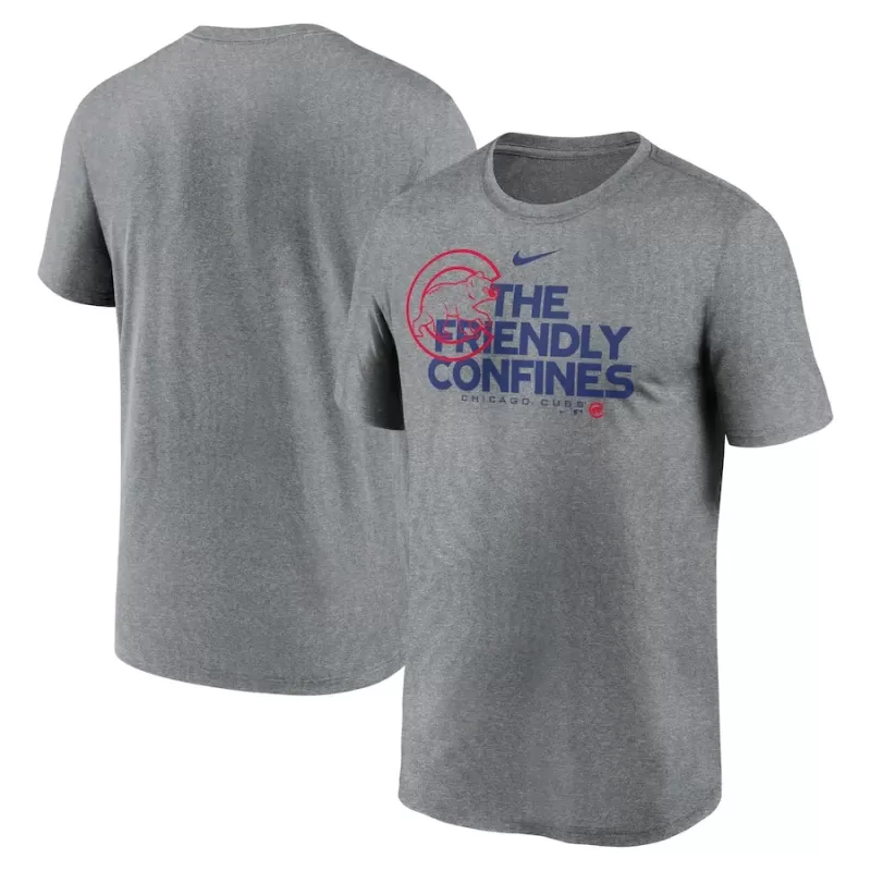 Men's Chicago Cubs Nike Heathered Charcoal Local Rep Legend Performance T-Shirt Men's Chicago Cubs Nike Heathered Charcoal Local Rep Legend Performance T-Shirt
