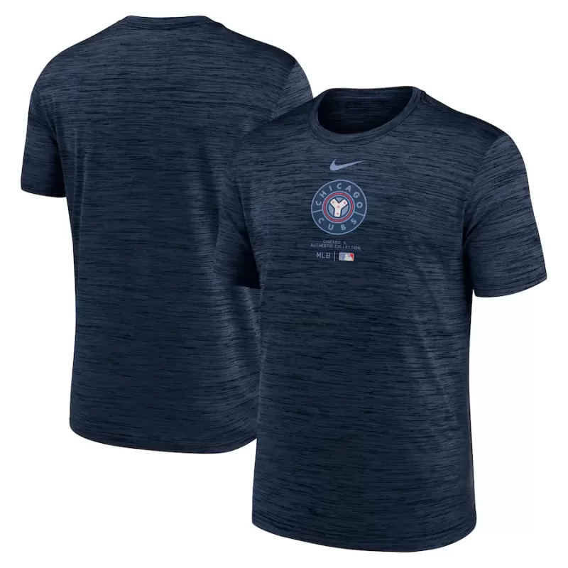 Men's Chicago Cubs Nike Navy City Connect Authentic Collection Practice Velocity Performance T-Shirt