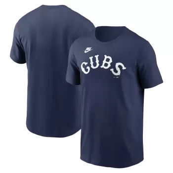 Men's Chicago Cubs Nike Navy Cooperstown Wordmark T-Shirt Men's Chicago Cubs Nike Navy Cooperstown Wordmark T-Shirt