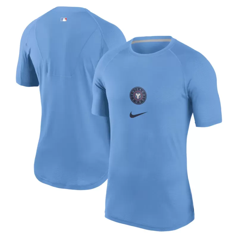 Men's Chicago Cubs Nike Royal City Connect Performance Raglan Base Layer Top Men's Chicago Cubs Nike Royal City Connect Performance Raglan Base Layer Top