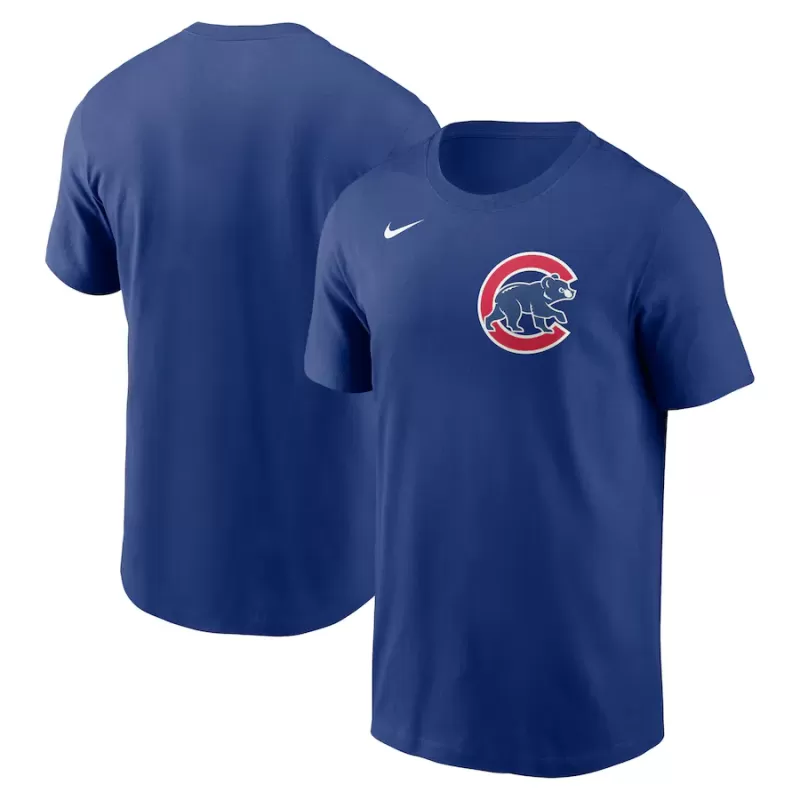 Men's Chicago Cubs Nike Royal Fuse Wordmark T-Shirt Men's Chicago Cubs Nike Royal Fuse Wordmark T-Shirt