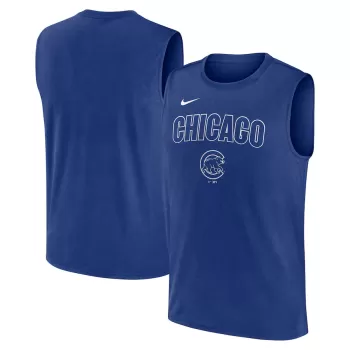 Men's Chicago Cubs Nike Royal Knockout Performance Muscle Tank Top Men's Chicago Cubs Nike Royal Knockout Performance Muscle Tank Top