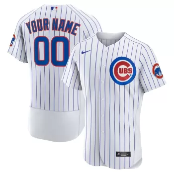 Men's Chicago Cubs Nike White Home Authentic Custom Jersey Men's Chicago Cubs Nike White Home Authentic Custom Jersey