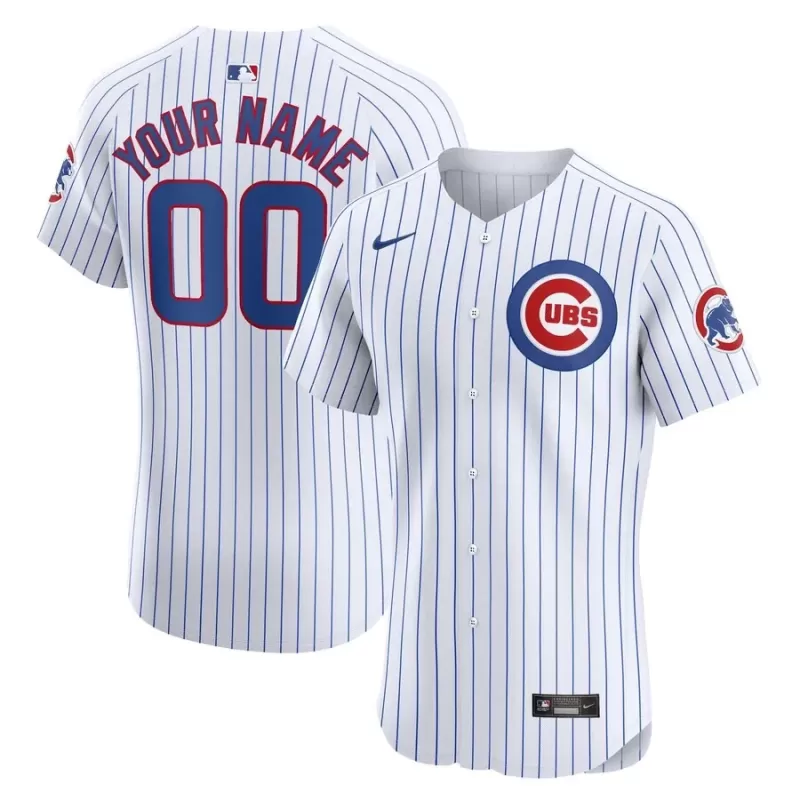 Men's Chicago Cubs Nike White Home Elite Custom Jersey Men's Chicago Cubs Nike White Home Elite Custom Jersey