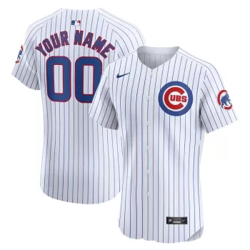 Men's Chicago Cubs Nike White Home Elite Custom Jersey Men's Chicago Cubs Nike White Home Elite Custom Jersey