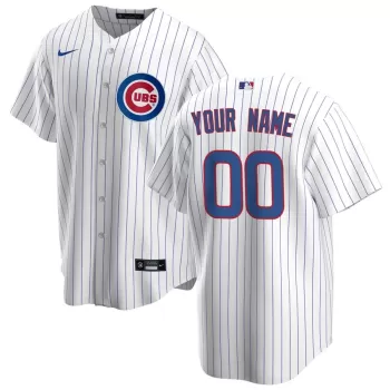 Men's Chicago Cubs Nike White Home Replica Custom Jersey Men's Chicago Cubs Nike White Home Replica Custom Jersey
