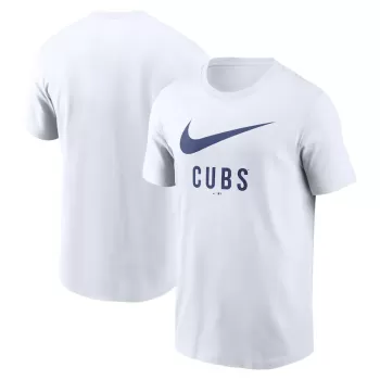 Men's Chicago Cubs Nike White Swoosh T-Shirt Men's Chicago Cubs Nike White Swoosh T-Shirt
