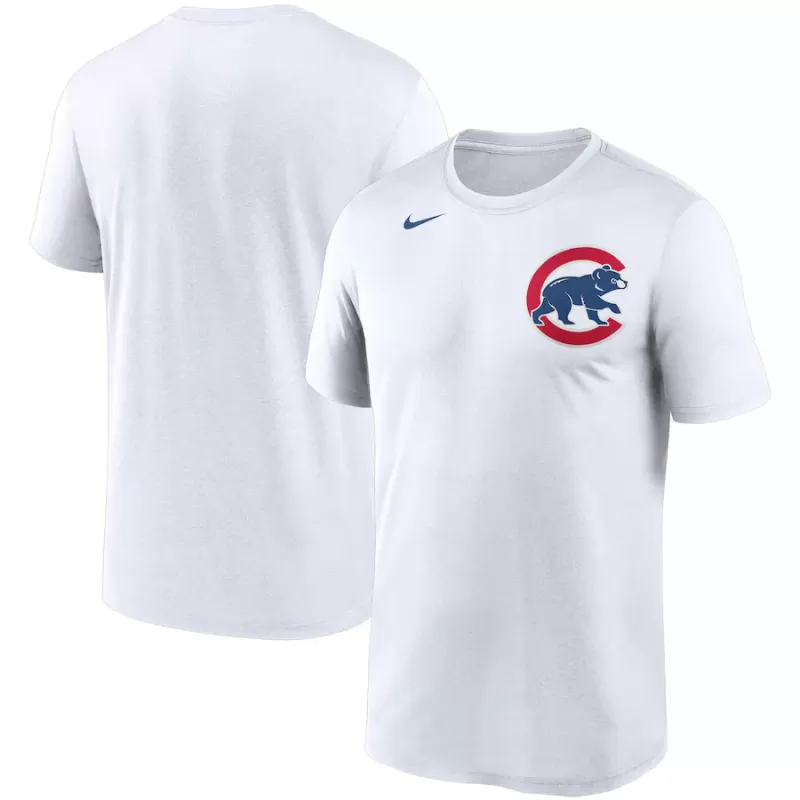 Men's Chicago Cubs Nike White Wordmark Legend Performance T-Shirt Men's Chicago Cubs Nike White Wordmark Legend Performance T-Shirt