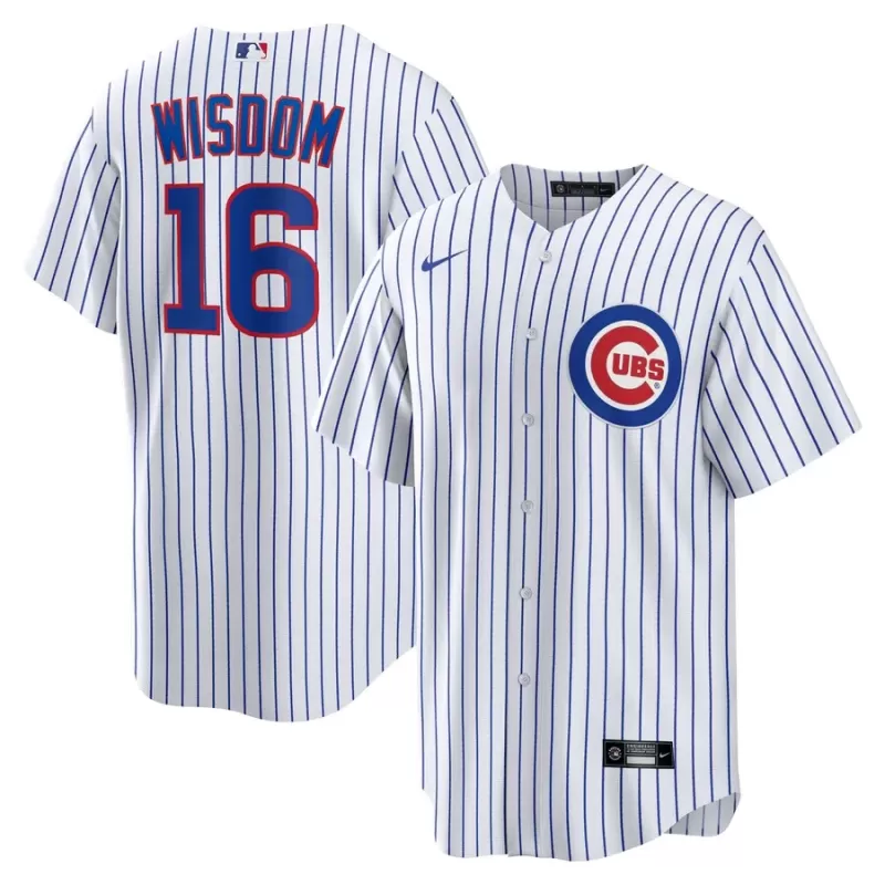 Men's Chicago Cubs Patrick Wisdom Nike White Home Replica Jersey Men's Chicago Cubs Patrick Wisdom Nike White Home Replica Jersey