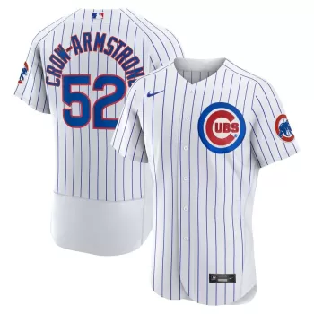 Men's Chicago Cubs Pete Crow-Armstrong Nike White Home Authentic Player Jersey Men's Chicago Cubs Pete Crow-Armstrong Nike White Home Authentic Player Jersey