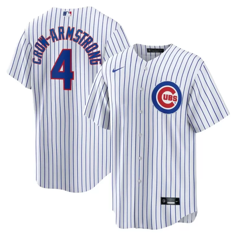 Men's Chicago Cubs Pete Crow-Armstrong Nike White Home Replica 1.0 Jersey Men's Chicago Cubs Pete Crow-Armstrong Nike White Home Replica 1.0 Jersey