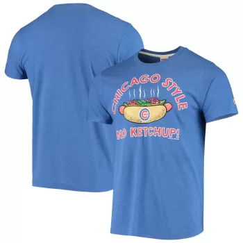 Men's Chicago Cubs Royal Hyperlocal Tri-Blend T-Shirt Men's Chicago Cubs Royal Hyperlocal Tri-Blend T-Shirt