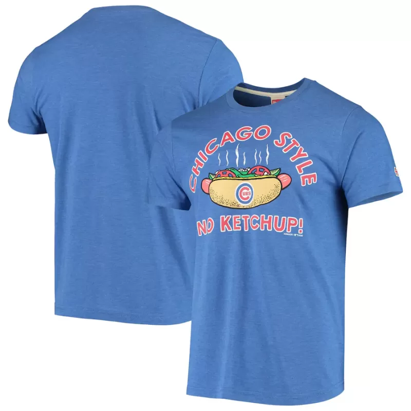 Men's Chicago Cubs Royal Hyperlocal Tri-Blend T-Shirt Men's Chicago Cubs Royal Hyperlocal Tri-Blend T-Shirt