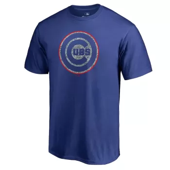Men's Chicago Cubs Royal Static Logo T-Shirt Men's Chicago Cubs Royal Static Logo T-Shirt