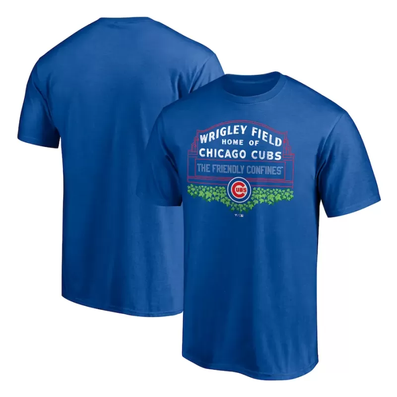 Men's Chicago Cubs Royal Wrigley Field Long Ball T-Shirt Men's Chicago Cubs Royal Wrigley Field Long Ball T-Shirt