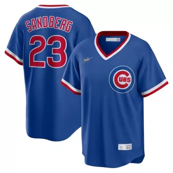 Men's Chicago Cubs Ryne Sandberg Nike Royal Road Cooperstown Collection Player Jersey Men's Chicago Cubs Ryne Sandberg Nike Royal Road Cooperstown Collection Player Jersey