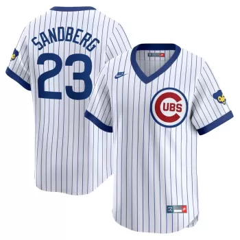 Men's Chicago Cubs Ryne Sandberg Nike White Throwback Cooperstown Limited Jersey Men's Chicago Cubs Ryne Sandberg Nike White Throwback Cooperstown Limited Jersey