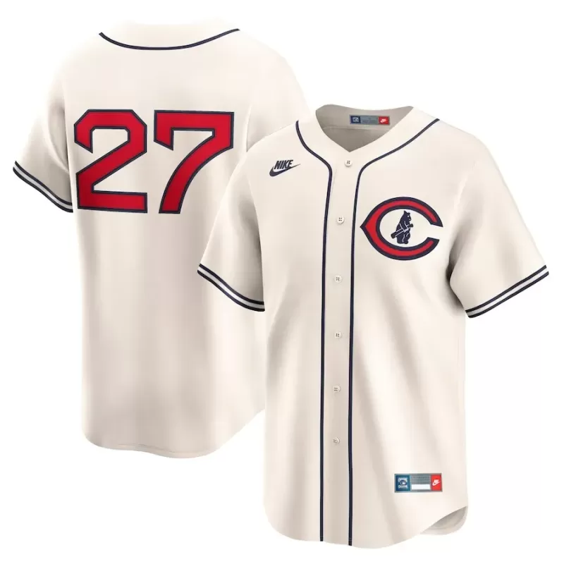 Men's Chicago Cubs Seiya Suzuki Nike Cream Throwback Cooperstown Collection Limited Jersey