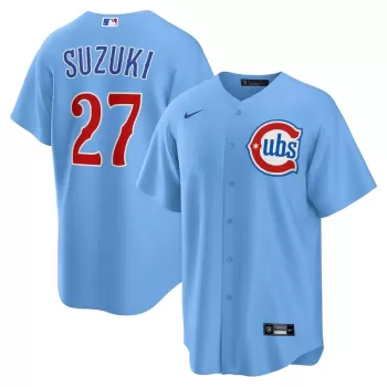 Men's Chicago Cubs Seiya Suzuki Nike Light Blue Alternate Replica Player Jersey