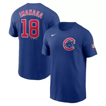 Men's Chicago Cubs Shōta Imanaga Nike Royal 2025 MLB World Tour: Tokyo Series Name & Number T-Shirt Men's Chicago Cubs Shōta Imanaga Nike Royal 2025 MLB World Tour: Tokyo Series Name & Number T-Shirt