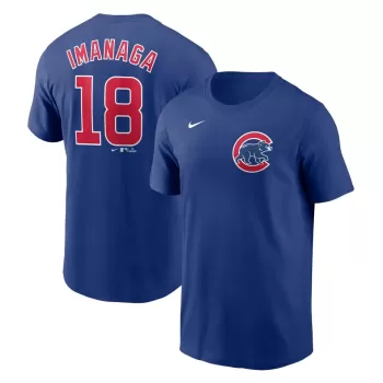 Men's Chicago Cubs Shōta Imanaga Nike Royal Fuse Name & Number T-Shirt Men's Chicago Cubs Shōta Imanaga Nike Royal Fuse Name & Number T-Shirt