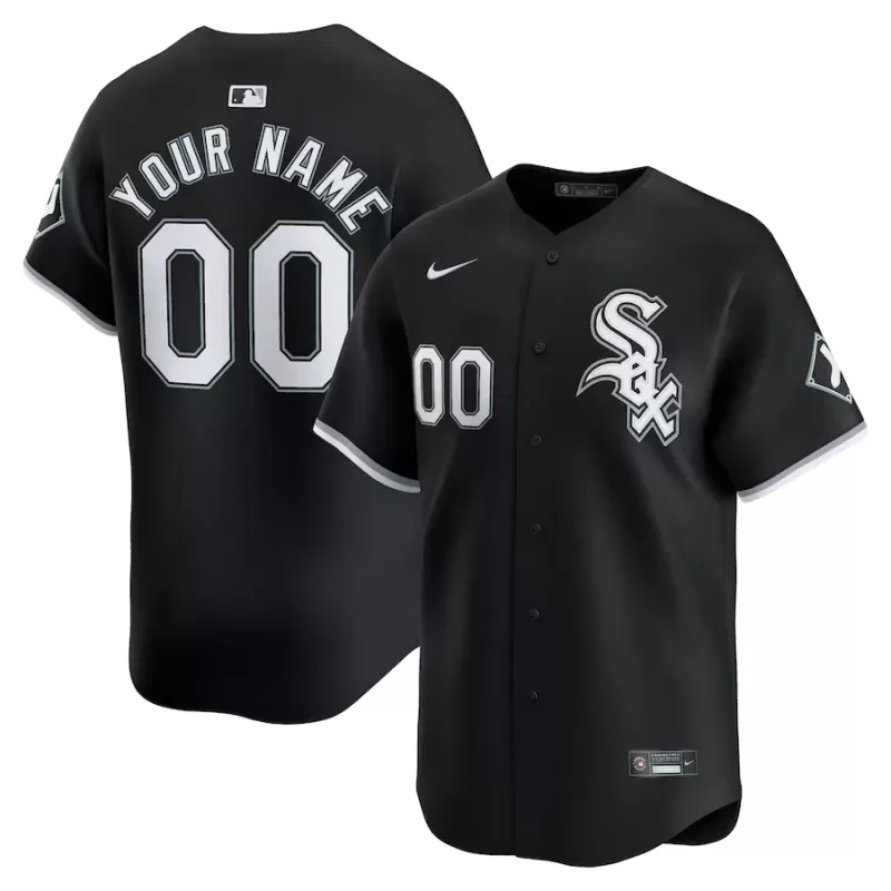 Men's Chicago White Sox Nike Black Alternate Limited Custom Jersey Men's Chicago White Sox Nike Black Alternate Limited Custom Jersey