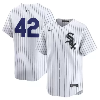 Men's Chicago White Sox Nike White 2024 Jackie Robinson Day Home Limited Jersey Men's Chicago White Sox Nike White 2024 Jackie Robinson Day Home Limited Jersey