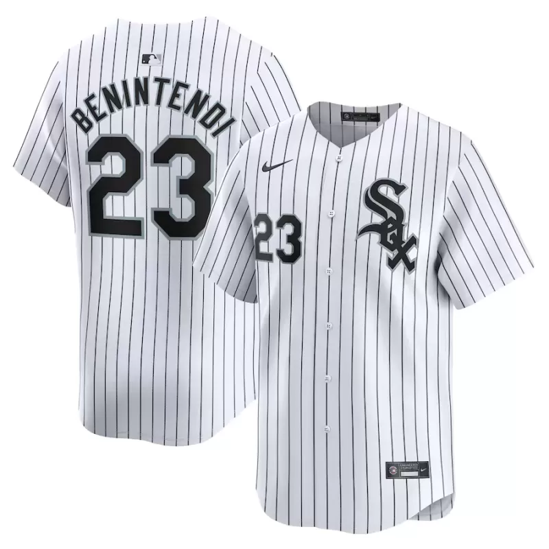 Men's Chicago White Sox Andrew Benintendi Nike White Road Limited Player Jersey Men's Chicago White Sox Andrew Benintendi Nike White Road Limited Player Jersey