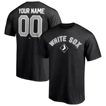 Men's Chicago White Sox Black Personalized Team Winning Streak Name & Number T-Shirt Men's Chicago White Sox Black Personalized Team Winning Streak Name & Number T-Shirt