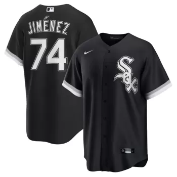 Men's Chicago White Sox Eloy Jimenez Nike Black Alternate Replica Player Name Jersey Men's Chicago White Sox Eloy Jimenez Nike Black Alternate Replica Player Name Jersey