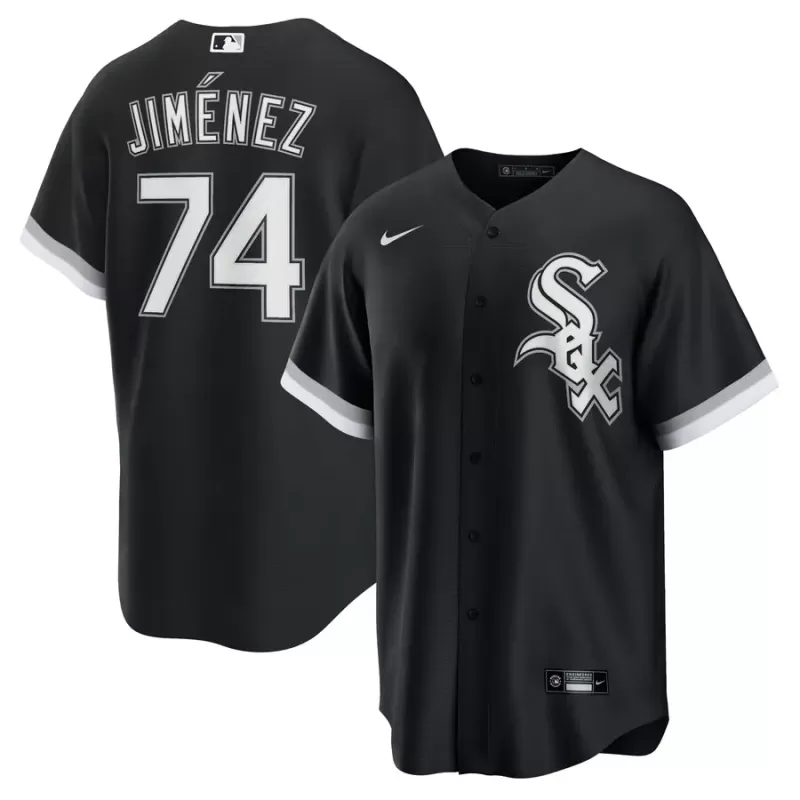 Men's Chicago White Sox Eloy Jimenez Nike Black Alternate Replica Player Name Jersey Men's Chicago White Sox Eloy Jimenez Nike Black Alternate Replica Player Name Jersey