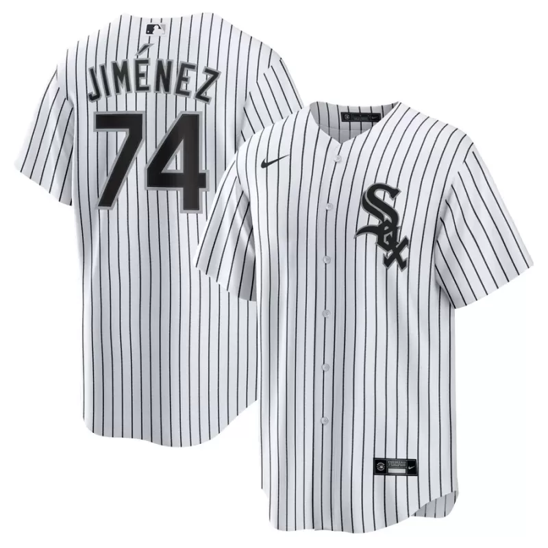 Men's Chicago White Sox Eloy Jimenez Nike White Home Replica Player Name Jersey Men's Chicago White Sox Eloy Jimenez Nike White Home Replica Player Name Jersey