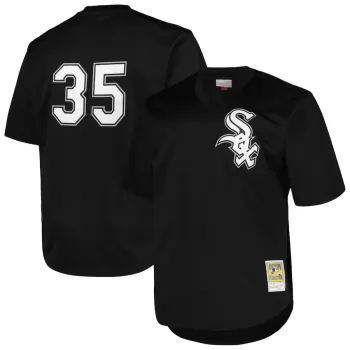 Men's Chicago White Sox Frank Thomas Profile Black Big & Tall Cooperstown Collection Mesh Batting Practice Jersey Men's Chicago White Sox Frank Thomas Profile Black Big & Tall Cooperstown Collection Mesh Batting Practice Jersey